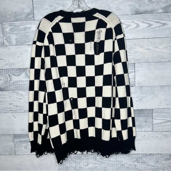 ❌SOLD❌R13 Distressed Edge Checkered Cardigan - Picture 9 of 9